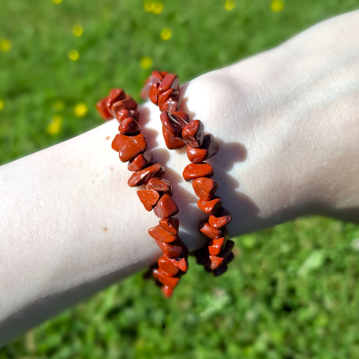 Red Jasper Chip Bracelet
