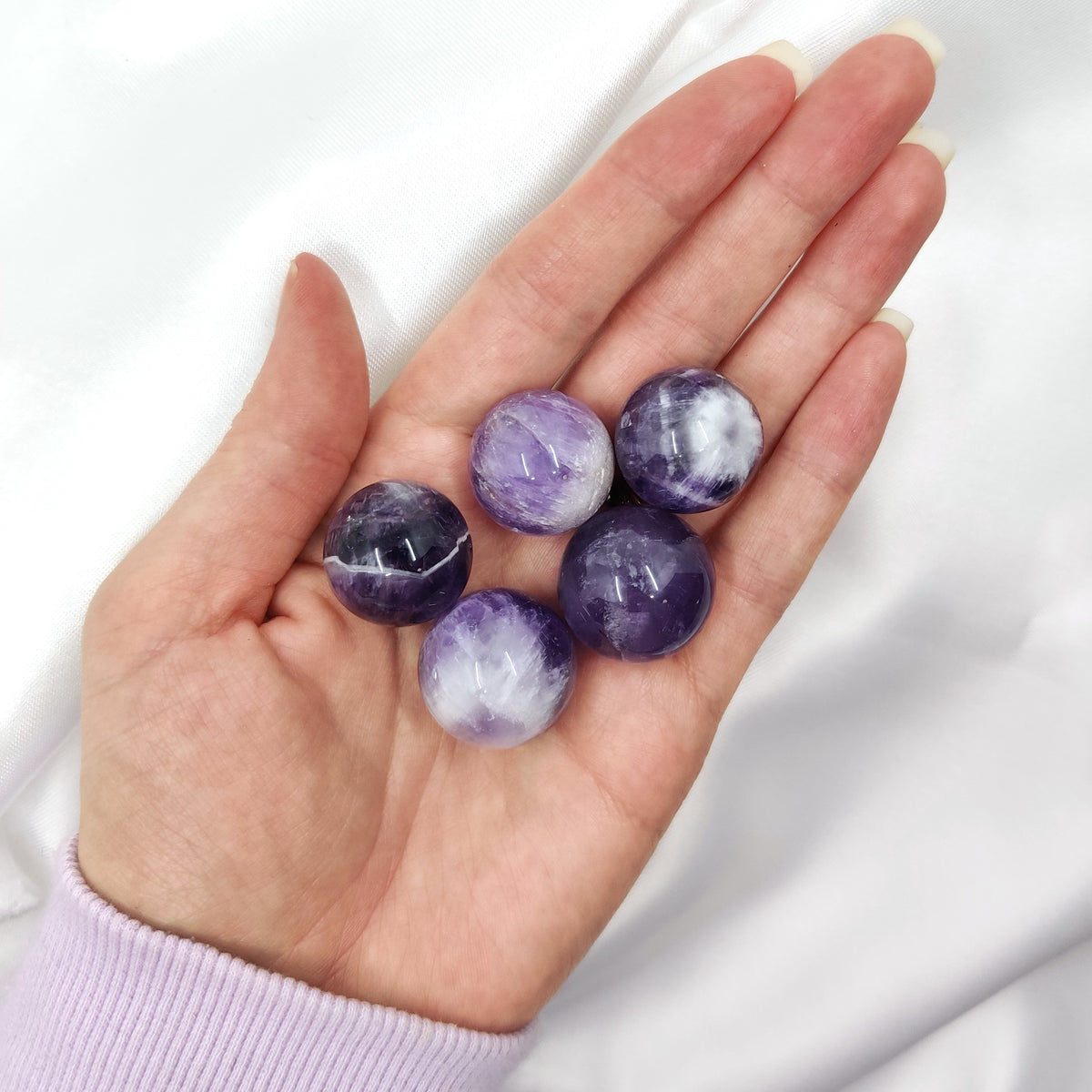 Chevron Amethyst Sphere