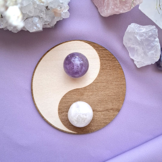 Yin-Yang Crystal Sphere Stand