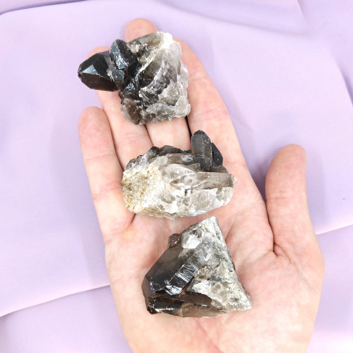 Smoky quartz cluster