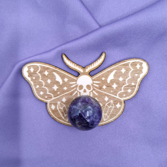 Death's-head hawkmoth stone ball base