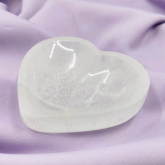 Selenite Bowl - Heart 10cm