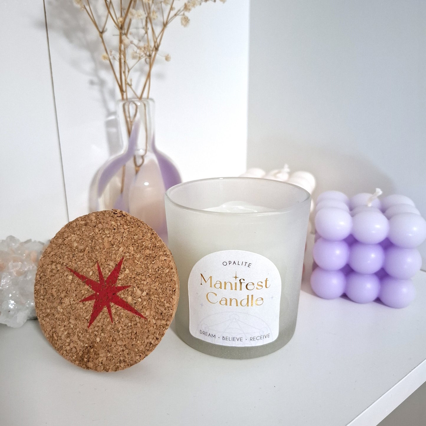 Lavender & Patchouli Crystal Candle
