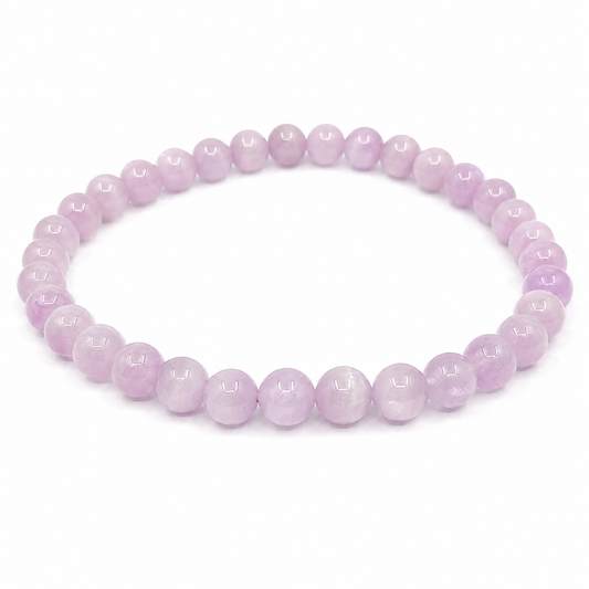 Kunzite Beaded Bracelet 6 mm