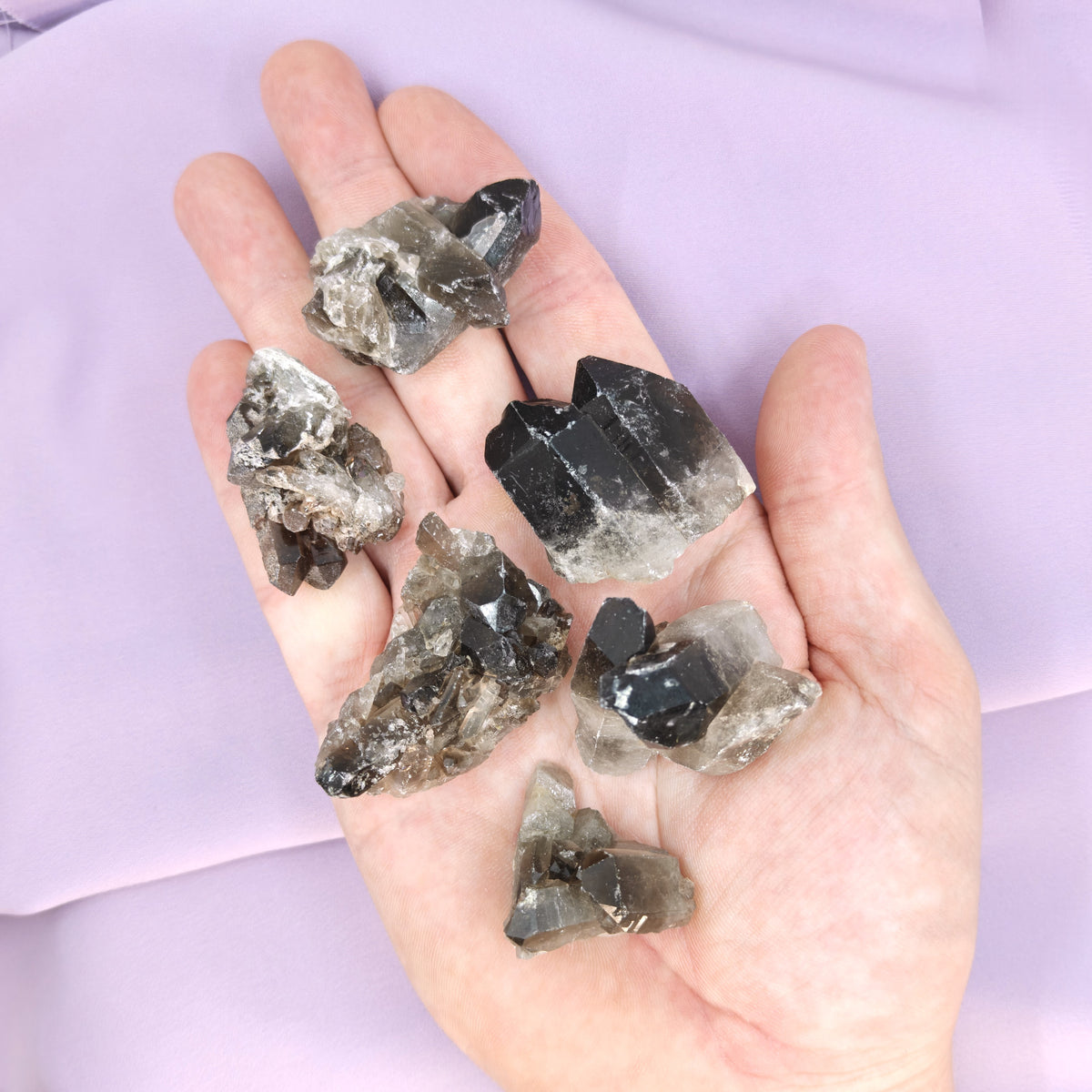 Smoky quartz cluster