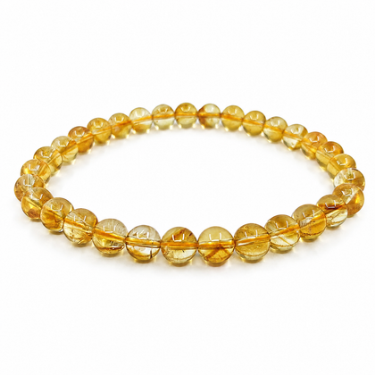 Citrine Beaded Bracelet 6 mm