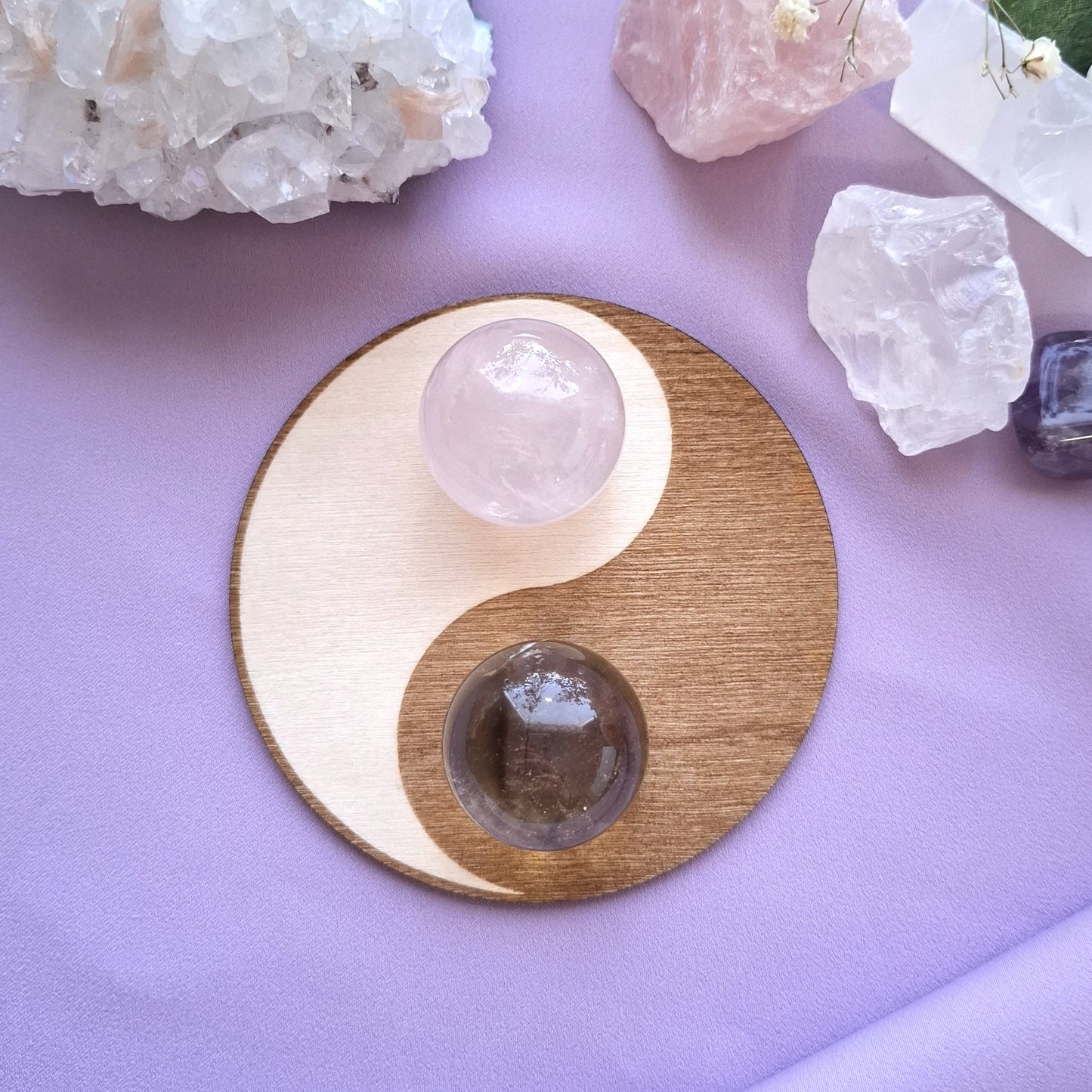 Yin-Yang Crystal Sphere Stand