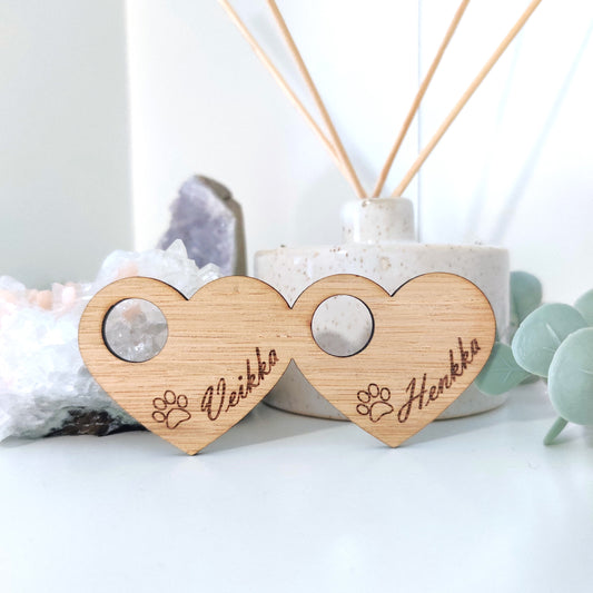 Personalised Crystal Sphere Stand | Small Heart
