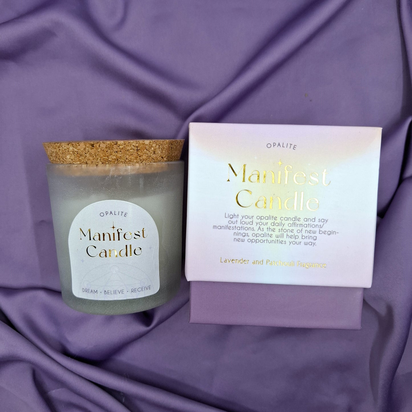 Lavender & Patchouli Crystal Candle