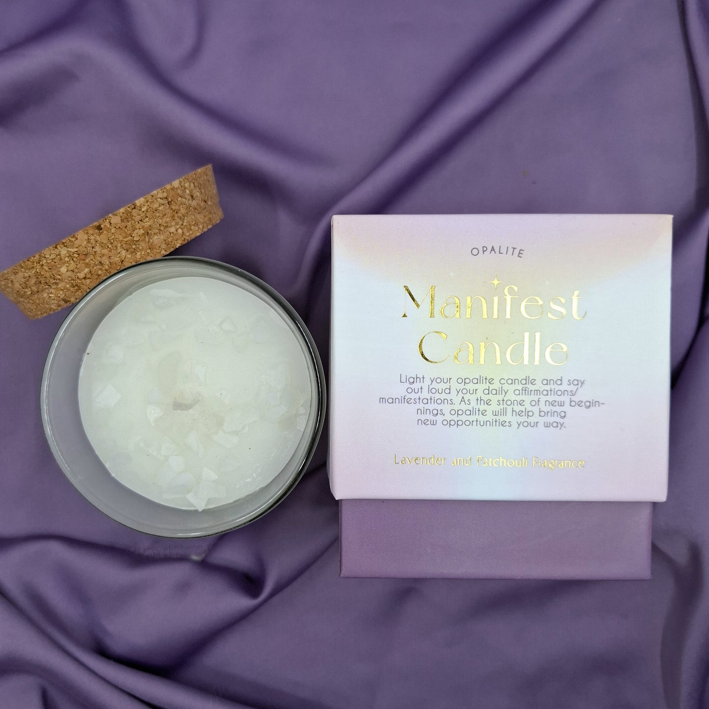 Lavender & Patchouli Crystal Candle