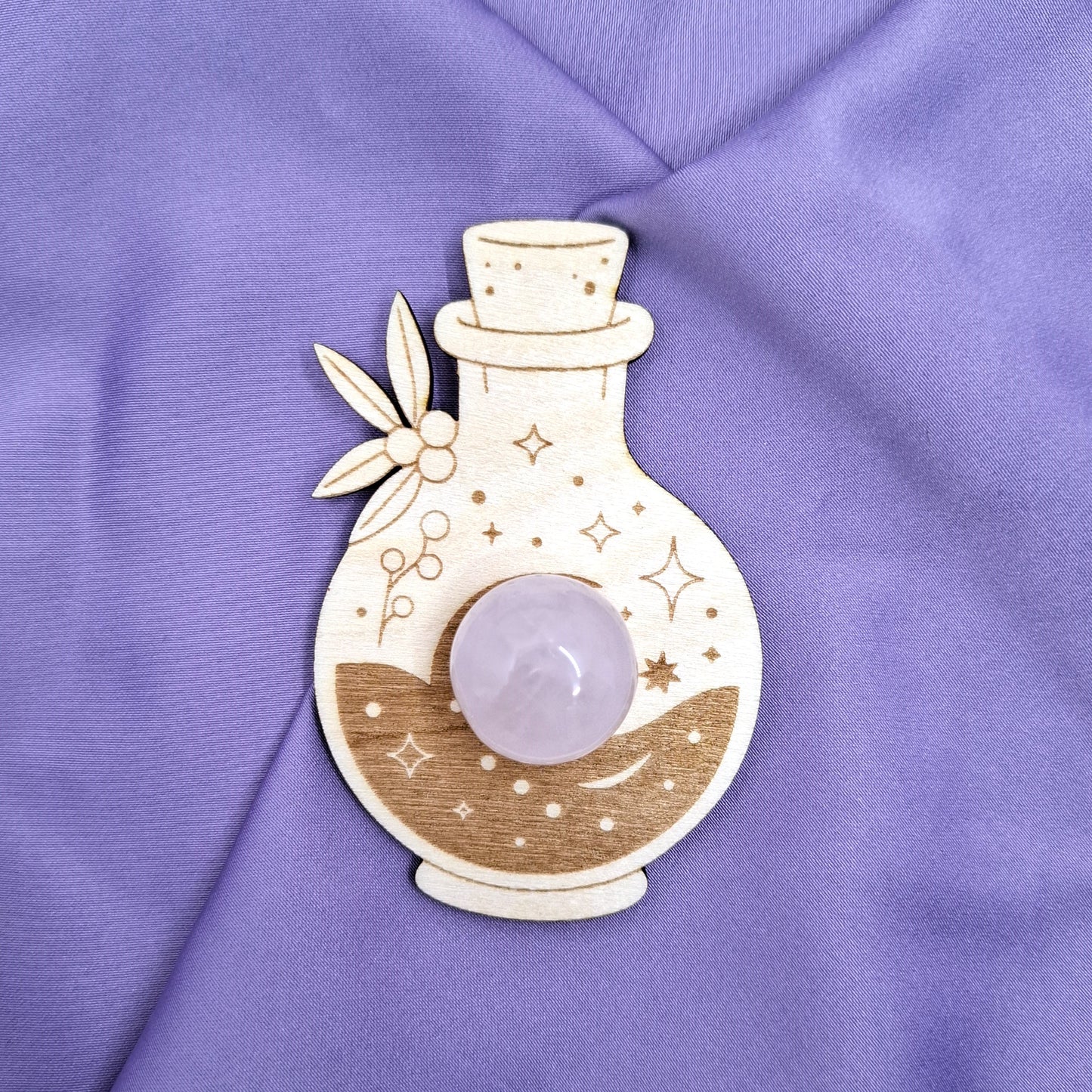 Spell Bottle Crystal Sphere Stand