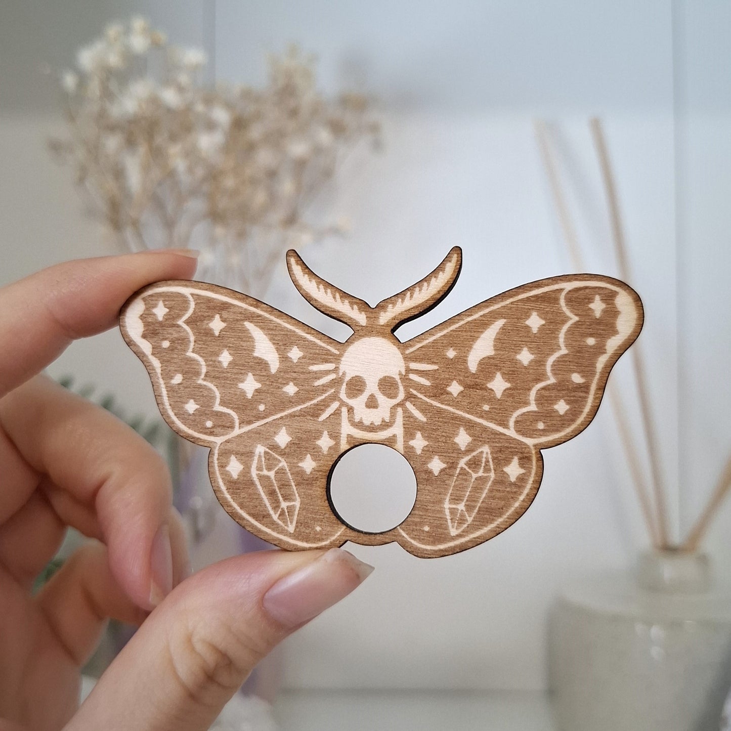 Death’s-Head Hawkmoth Crystal Sphere Stand