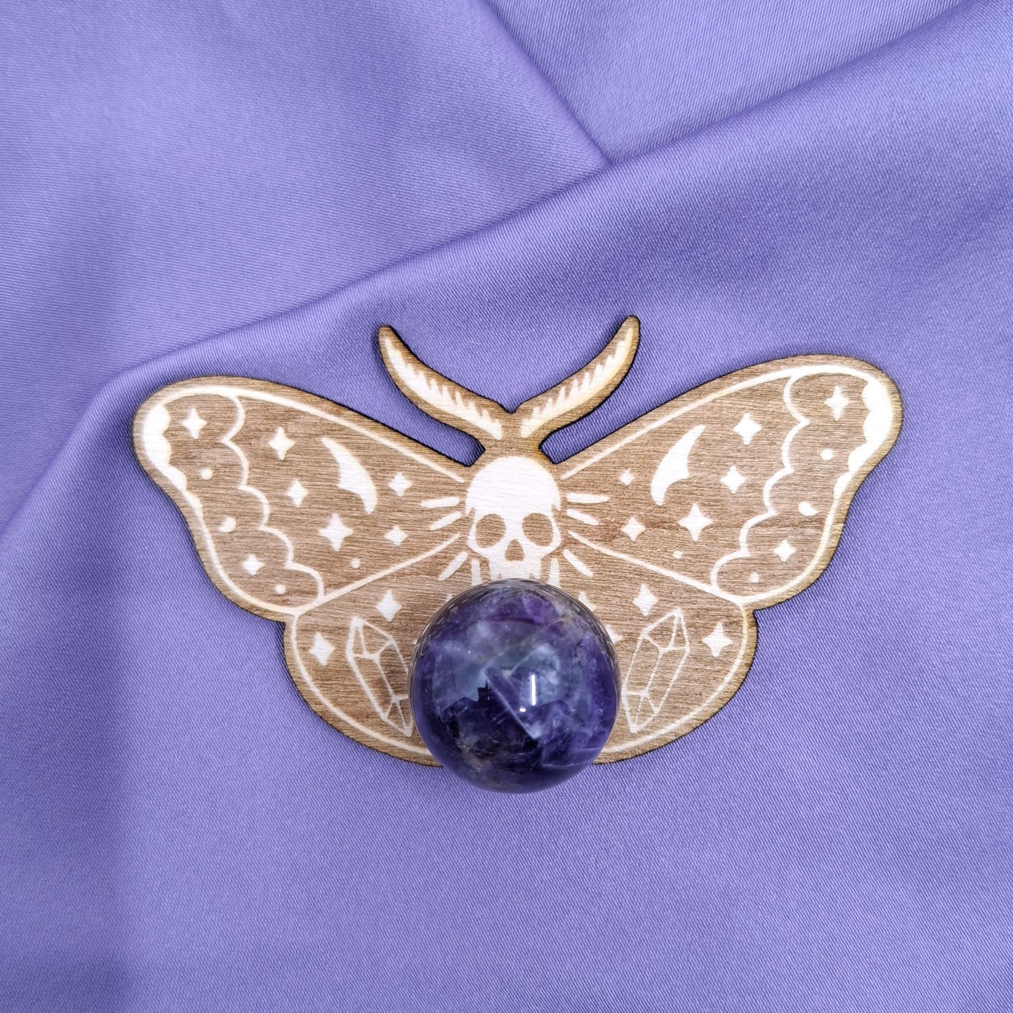 Death’s-Head Hawkmoth Crystal Sphere Stand
