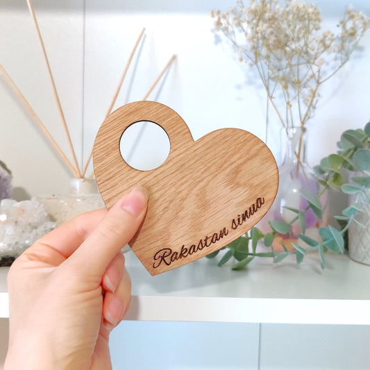 Personalised Crystal Sphere Stand | Large Heart