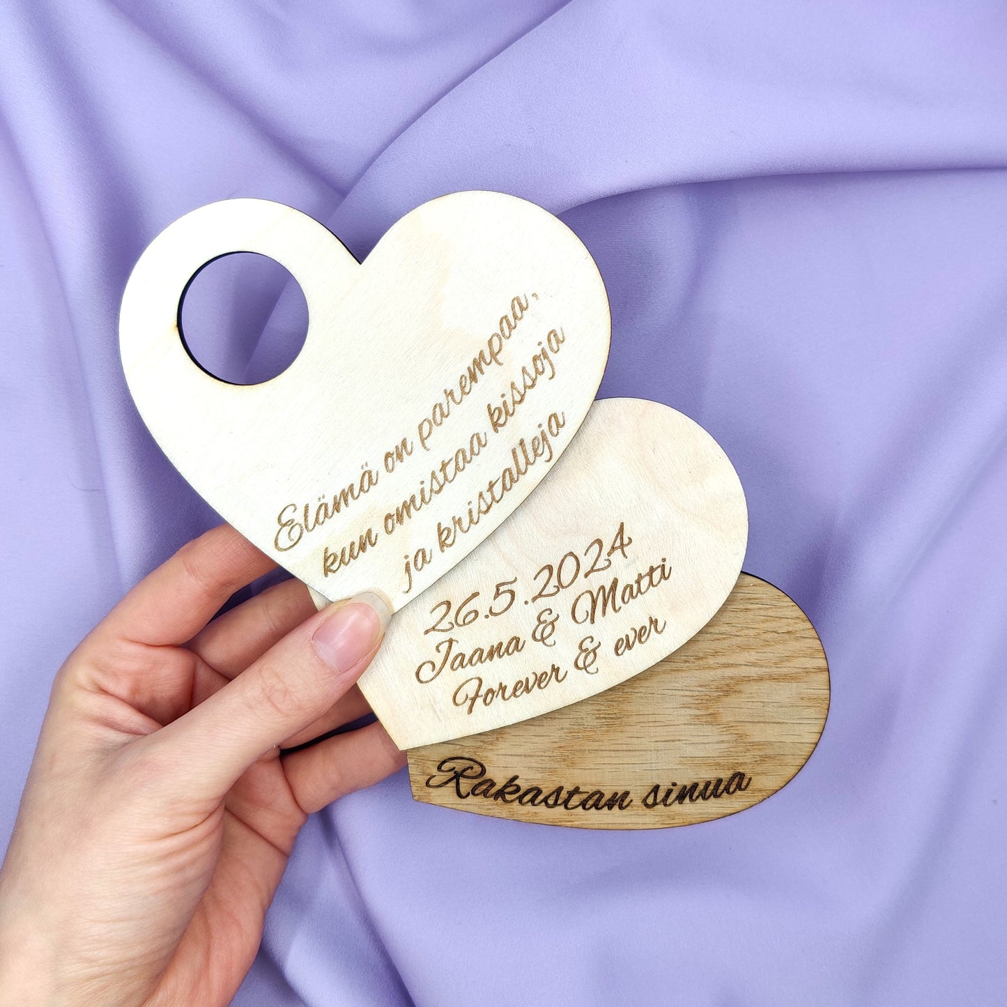 Personalised Crystal Sphere Stand | Large Heart
