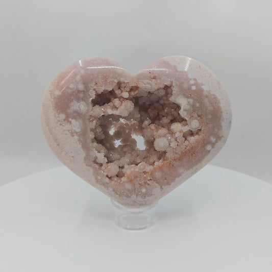 Flower Agate & Amethyst Heart | G 483 g