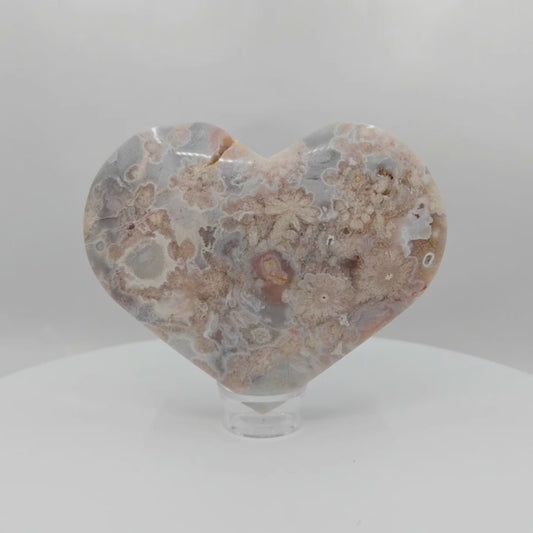 Flower Agate & Amethyst Heart | H 537 g