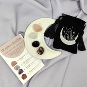 LOVE Crystal Set with Half-Moon Dish