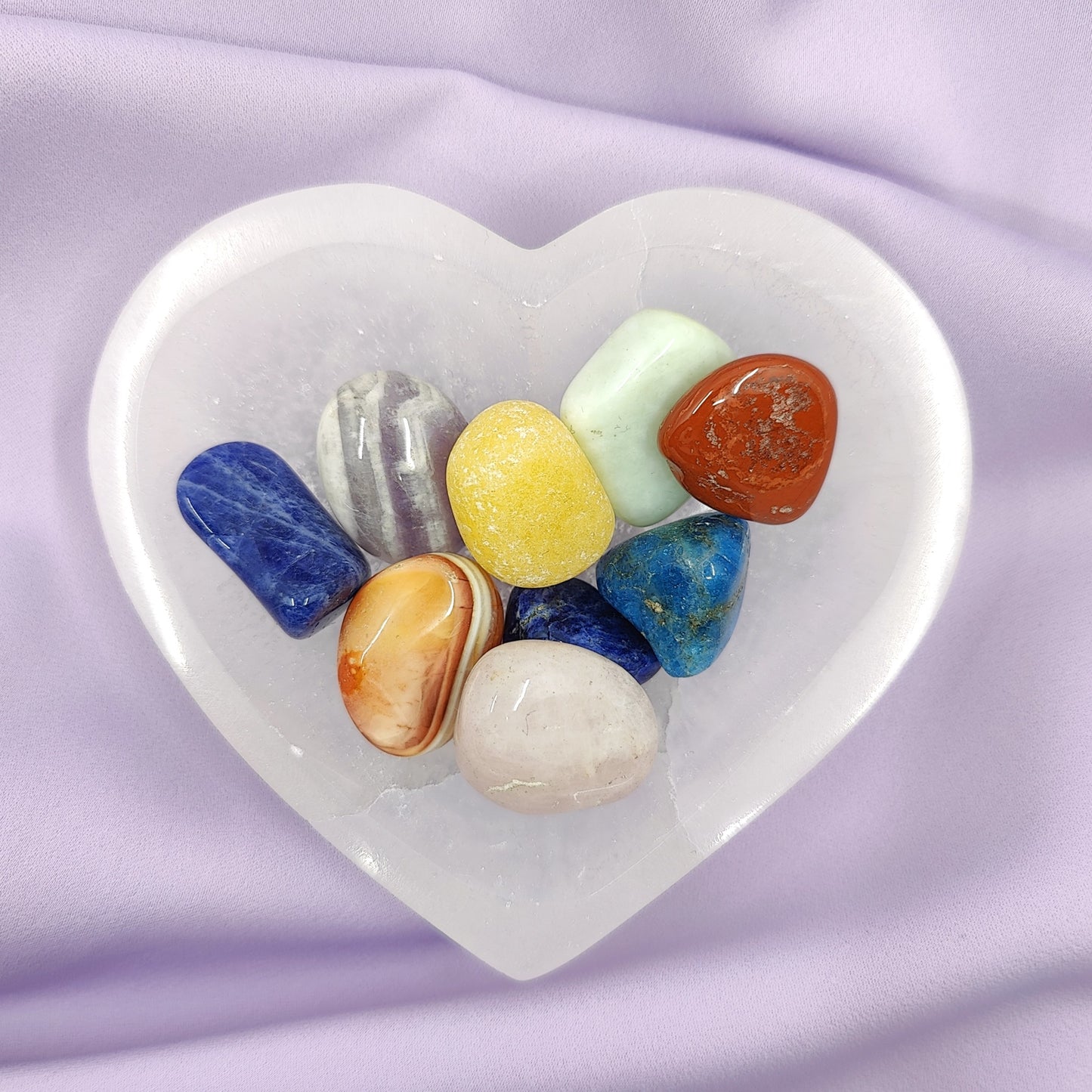 Heart-Shaped Selenite Bowl 10 cm