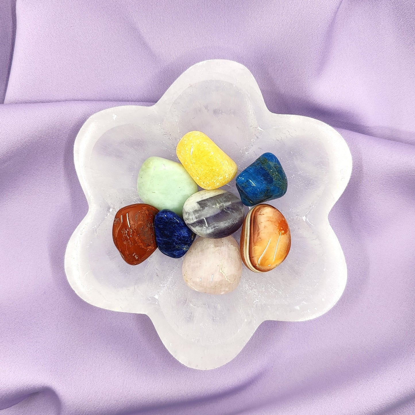 Flower-Shaped Selenite Bowl 10 cm