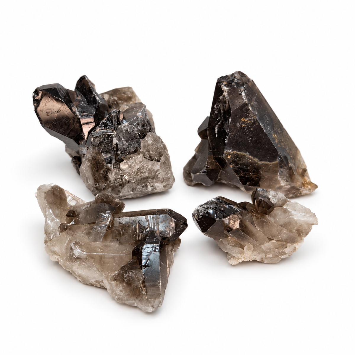 Smoky quartz cluster