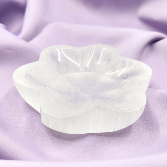 Selenite Bowl - Flower 10cm