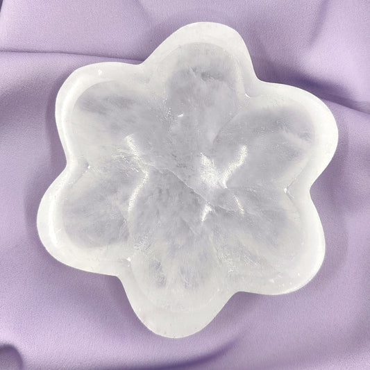 Selenite Bowl - Flower 10cm