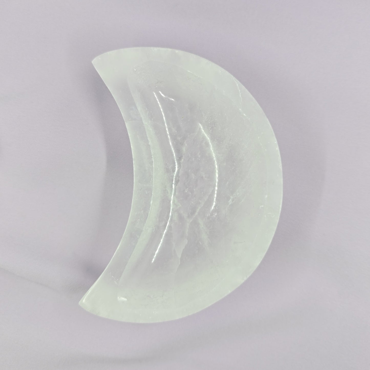 Selenite Moon Bowl 10 cm