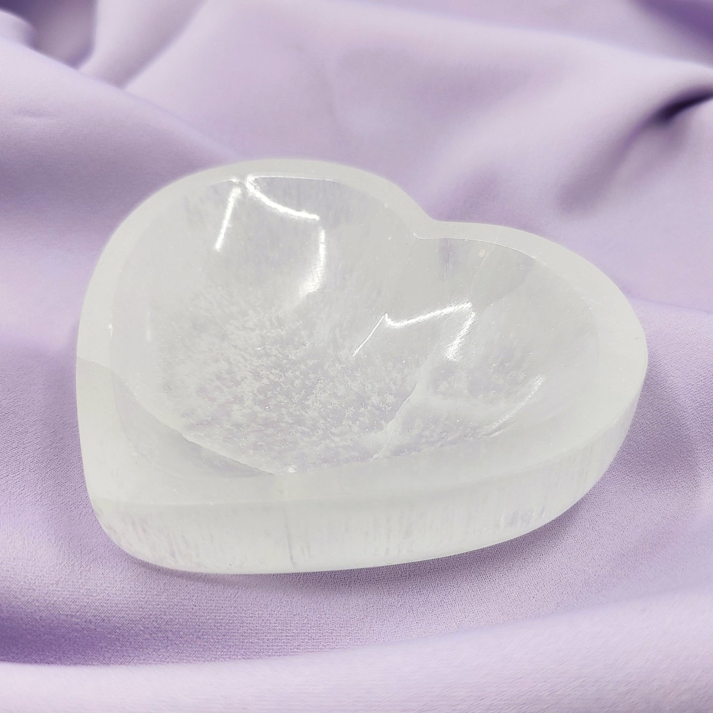 Heart-Shaped Selenite Bowl 10 cm