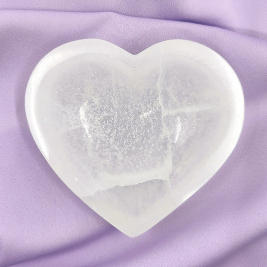 Selenite Bowl - Heart 10cm