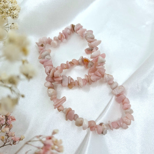 Pink Opal Chip Bracelet